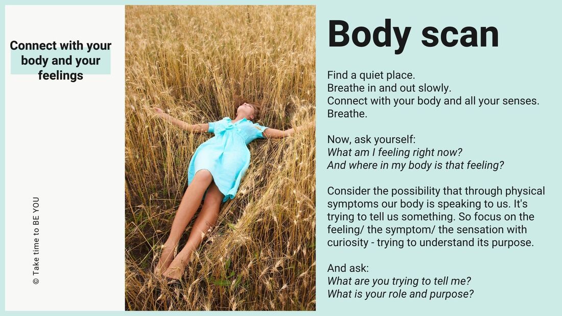 Body scan exercise card